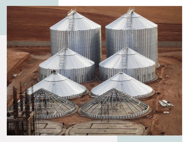 Строительство зерновых силосов в Светлограде