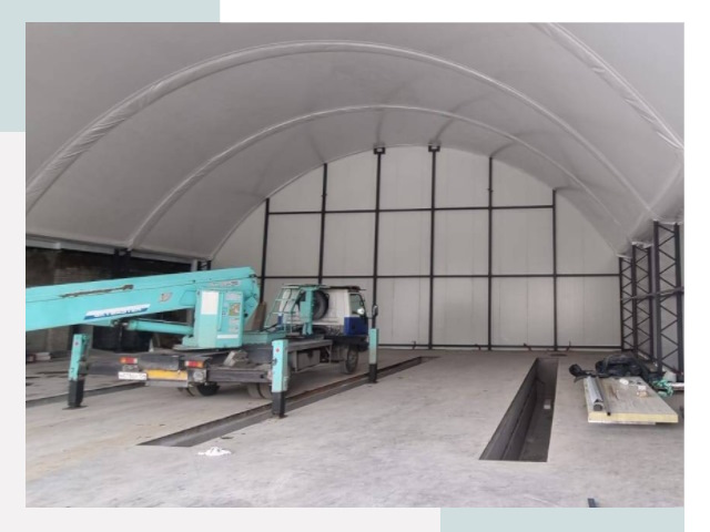 Внутреннее оснащение ангаров в Светлограде